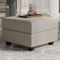 Belffin Storage Ottoman Module for Modular Sectional Sofa Square Seat Cube Velvet Foot Stool Grey
