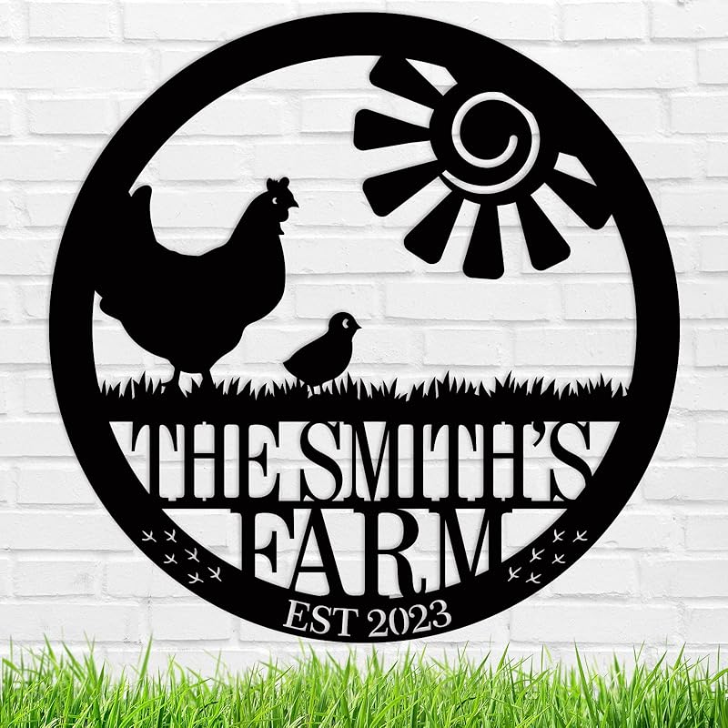Personalized Chicken Farm Sign, Custom Chicken Coop Signs