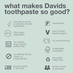 Davids Fluoride Free Kids & Adults Toothpaste, Teeth Whitening, Antiplaque, SLS (Sulfate) Free, Promotes Enamel Health, Mouth & Gum Detox, Natural Strawberry Watermelon, 5.25oz