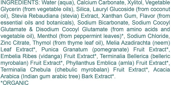 Himalaya Botanique Complete Care Toothpaste, Spearmint Flavor, Fights Plaque, Freshens Breath, Fluoride Free, No Artificial Flavors, SLS Free, Cruelty Free, Foaming, 5.29 Oz, 1 Pack