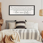 flowtorely Love is Patient, Kind Wall Art Decor 40"X15" Love Never Fails Sign 1 Corinthians 13 Bedroom Above Bed Large Bible Verse Quote Scripture Christianity Hanging Sign (Black)