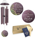 ASTARIN 36" Large Deep Tone Personalized Sympathy Wind Chimes, Memorial Wind Chime for Loss of Mother Father Loved One, Bereavement Gifts Decor Outdoor Patio Garden Graveyard