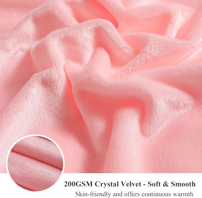 XeGe Fluffy Faux Fur Throw, Pink Luxurious 50x60 Shaggy Blanket, Warm Soft Fuzzy Couch Throw for Girls, Furry Lap Blanket for Sofa Bed Office Lightweight, Pink