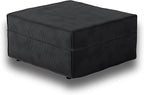 HOOOWOOO Modular Sectional Sofa Couch,Matching Free Combination Cloud Couch Ottoman Chair(Black Corduroy)