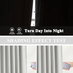 Vision Home Light Grey Pinch Pleated Full Blackout Curtains Linen Blended Room Darkening Curtain Panels 84 inch for Living Room Bedroom Thermal Insulated Pinch Pleat Drapes with Hooks 40" Wx84 Lx2