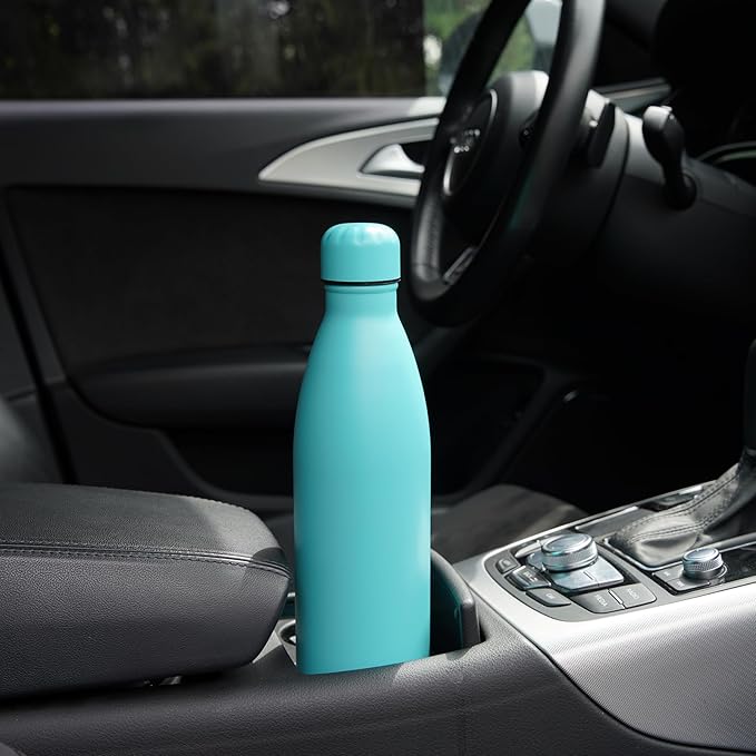 Insulated Water Bottles,25 oz Double Wall Stainless Steel Vacumm Metal Flask for Sports Travel,Turquoise