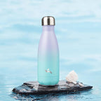 Insulated Water Bottles,12 oz Double Wall Stainless Steel Vacumm Metal Flask for Sports Travel,Lavender Green