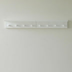 Entrance Coat Rack ，Coat Hooks, Wall-Mounted Wooden Hook Rack, Wall-Mounted Shelves are Very Suitable (White Finish-2)