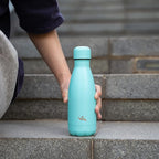 Insulated Water Bottles,12 oz Double Wall Stainless Steel Vacumm Metal Flask for Sports Travel,Turquoise