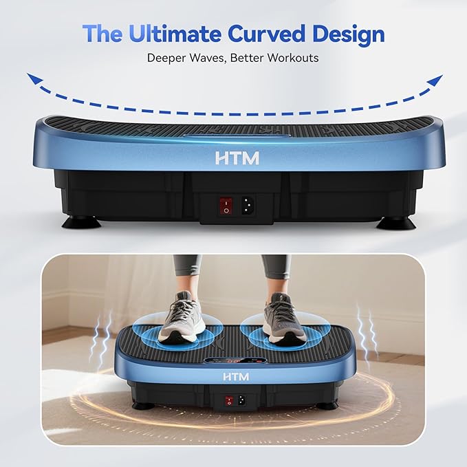 Vibration Plate Exercise Machine - 330lbs Weight Capacity, 120 Speed Levels, 5 Program Modes - Full Body Workout for Home Fitness, Toning & Wellness, LED Display, Low Noise Motor