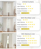 Vision Home Natural Pinch Pleated Full Blackout Curtains Linen Blended Room Darkening Window Curtains 90 inch for Living Room Bedroom Thermal Insulated Pinch Pleat Drapes with Hooks 2 Panel 40"Wx90"L