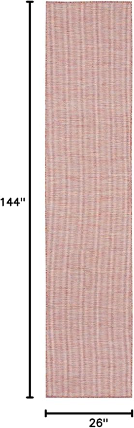 Nourison Home Positano Indoor/Outdoor Rainbow 2'2" x 12' Area Rug, Easy Cleaning, Non Shedding, Bed Room, Living Room, Dining Room, Backyard, Deck, Patio (2x12)