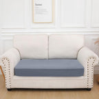 hyha Waterproof Couch Cushion Covers, Stretch Sofa Couch Seat Slipcover for Dog Washable, Non-Slip Waterproof Outdoor Cushion Covers for Patio Furniture Replacement (1 Piece for Medium, Grey)
