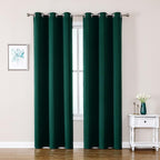 ChrisDowa Blackout Curtains 72 inches Long for Bedroom - 2 Panels Set Grommet Thermal Insulated Room Darkening Curtains for Living Room (Forest Green, 42 x 72 Inch)