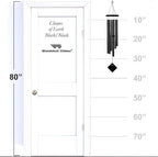 Woodstock Chimes Pluto Wind Chime for Outside 37" Black Wood Medium Tone Sound for Outdoor Garden, Patio, Porch Decor Gifts, Encore Collection, DCKK37
