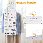 Freegrace Hanging Jewelry Organizer Revolving Hanger - Secure Zipper Closure - 25 Pockets,23 Hooks - Foldable Storage & Display Solution - For All Jewelry & Bijoux (White)