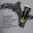 Jagat Activated Charcoal Toothpaste, Teeth Whitening Mint Flavor Toothpaste, Fluoride Free Natural, Removes Plaque, No Artificial Colors, BPA Free, Gum Cure, Vegan - Pack of 3 (4.4 OZ X 3 Tubes)