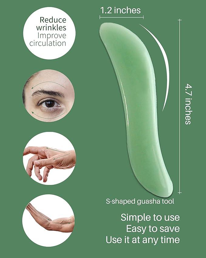 MoHern Gua Sha Massage Tools, 4 Pcs Multi-Shaped Gua Sha Tools for Face & Body