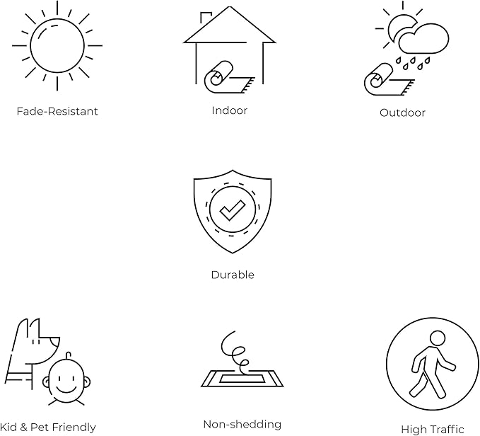 JONATHAN Y Vintage Filigree Indoor Outdoor Square Area Rug 6X6 Teal/Gray, Charleston Textured Weave for Backyard, Patio, Porch, Easy-Cleaning, High Traffic, Pet-Friendly, Non-Shedding (SMB106F-6SQ)