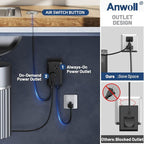 Garbage Disposal Air Switch Kit -Professional- Dual Outlet, Sink Top Waste Disposer On/Off, Garbage Disposal Button, UL Listed