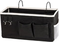 Bedside Storage Caddy/Bedside Hanging Storage Bag for Headboards Bunk Beds Dorm Rooms Book Phone Magazine Holder (Black)