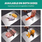 Titanium Cutting Board, New Upgrade Pure Titanium Cutting Boards for Kitchen,Food Grade 316 Stainless Steel Cutting Board，Double sided Dishwasher Safe 15.3x11inch