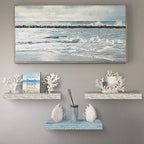 Sorbus Floating Shelves - 3 Pack 16 Inch Rustic & Blue Wall Shelves for Bedroom, Kitchen, Living Room, Bathroom Shelves, Home Decor, Office - Floating Shelf for Trophy, Books, Frames