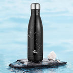 Insulated Water Bottles,17 oz Double Wall Stainless Steel Vacumm Metal Flask for Sports Travel,Marble Midnight