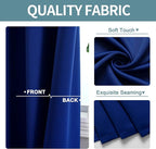 ChrisDowa Grommet Blackout Curtains for Bedroom and Living Room - 2 Panels Set Thermal Insulated Room Darkening Curtains (Royal Blue, 42W x 63L)