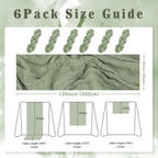 6 Pack Sage Green Cheesecloth Table Runner 10FT Rustic Gauze Fabric Cheese Cloth Table Runner for Wedding Bridal Baby Shower Table Decor 20 x 120 Inch Long Boho Sheer Birthday Party Table Decorations