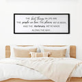 The Best Things in Life Framed Wall Art, 40''×15'' Rustic The Best Things in Life Sign for God Jesus Christ Prayer, Horizontal Holy Inspirational Family Home Decor