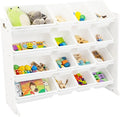 Humble Crew Supersized Toy Storage Organizer with 16 Removable Bins, White/White – Large Toy Storage for Toddlers Ideal for Kids' Rooms, Playrooms, and Nurseries - Modern Toy Bins for Kids