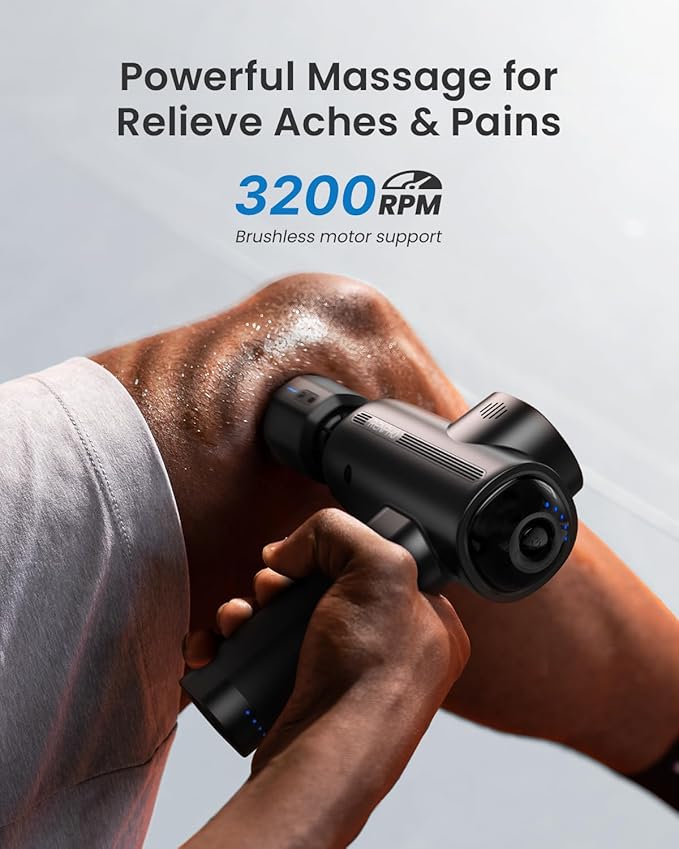 RENPHO Thermacool Massage Gun Deep Tissue with Heat and Cold Head, Handheld Muscle Massager with Carry Case, Percussion Body Muscle Masajeador for Men Women Athletes, Active
