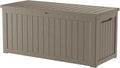 270 Gallon Outdoor Storage Box Patio Deck Box Waterproof, Resin Lockable Outside Large Storage Bin for Pool Cushion Furniture, Garden Tools UV-Resistant, Grey
