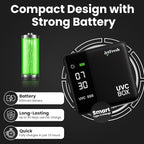 UV Toothbrush Sanitizer Holder & Cleaner with LED Clock Display & Hot Air Drying – Wall-Mounted UV Tooth Brush Holder for Bathroom Decor, Travel Use, Rechargeable Portable Design, Fits All Brushes