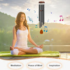 Wind Chimes for Outside Deep Tone, 50 inch Large Wind Chimes, 6 Heavy Duty Tubes Aluminium Metal Extra Large Wind Chime, Decoration for Garden, Patio, Yard, Gift for Mother's Day(Waterdrop)