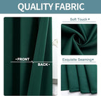ChrisDowa Small Window Curtains for Kitchen and Bedroom - Grommet Short Thermal Insulated Room Darkening Curtains (2 Panels, Forest Green, 34 x 36 Inch)