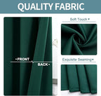 ChrisDowa Small Window Curtains for Kitchen and Bedroom - Grommet Short Thermal Insulated Room Darkening Curtains (2 Panels, Forest Green, 52 x 36 Inch)
