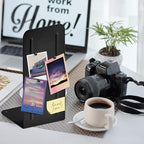 Acrimet Metal Bookends, Jumbo Size 9" H x 4" W x 4-1/2" D, Non-Skid Book Stand for Shelves, Heavy Duty Book Stopper, Black, 1 Pair