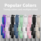 Chill Oasis Water Bottle | Compatible With Popular Flavor Cartridges | BPA Free, Leak Proof, Double-Walled Vacuum Insulated Stainless Steel, and Dishwasher Safe | Cold for 24 Hours (Aura, 32oz)