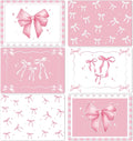 Pink Bow Plastic Place Set of 6 Cute Coquette Butterfly Bowknot Dinner Table Mats Pink Ribbon Bow Mats Wedding Baby Shower Birthday Table Decoration for Indoor Outdoor Party Kitchen Dining