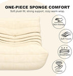 Bean Bag Chair for Adults, Lazy Floor Sofa Couch - Adult Size with Soft Waterproof Fabric for Living Room, Apartments, Reading Corner, Gaming, and Movie Venue (White)