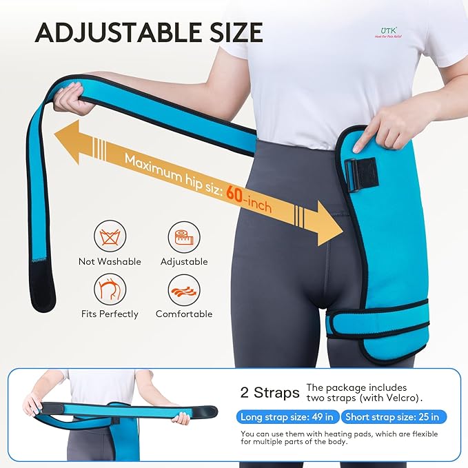UTK Hip Heating Pad for Sciatica Pain Relief, Far Infrared Heating Pads with 16 Natural Jades & Smart Controller, Lower Back/Thigh/Buttock/Abdomen Electric Heat Pad for Women, FSA-HSA Eligible