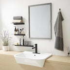 JOOM Small Metal Wall Floating Shelf - Metal Wall Shelf, Black Floating Shelf, Small Bathroom Shelf, Display Shelves for Wall Storage (Black, 20 in)