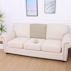 hyha Waterproof Couch Cushion Covers for Pets, Non Slip Sofa Seat Cover for Dogs Washable, Soft Thick Stretch Jacquard Fabric, Sofa Slipcovers with Elastic Bottom (1 Piece for Backrest L, Taupe)