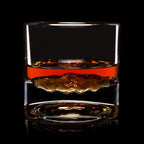 Smoky Mountain Heavy Crystal Whiskey Glasses Gift Set of 2, Thick Freezable Bourbon Glass 1lb Each, Premium Whiskey Gifts for Men, Frozen Crystal Chills Cocktails, 10 oz