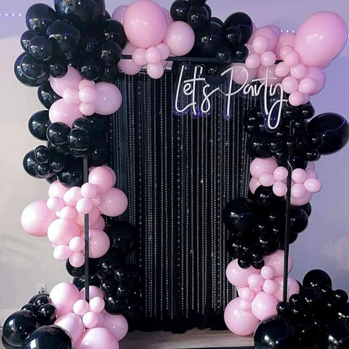 130pcs Black Balloons Different Sizes 18" 12" 10" 5" Party Latex Balloons for Birthday Graduation Baby Shower Anniversary New Year Holiday Party Decorations