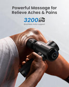 RENPHO Massage Gun Deep Tissue with Charging Stand, Heat and Cold Head, Percussion Body Muscle Masajeador for Athletes Pain Relief, Active Thermacool Deluxe