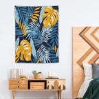 ICMOLYYENLO Palm Leaf Tapestry Wall Hanging, Tropical Leaves Plant Jungle Green Hawaiian Art Home Decor for Guest Bedroom Living Room Dormitory 60x80 Inch