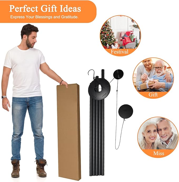 Large Wind Chimes for Outside Deep Tone, 65" Deep Tone Wind Chimes for Outside Porch Garden Patio Balcony Memorial Room Decor, Memorial Sympathy Gift for Loss of Loved One